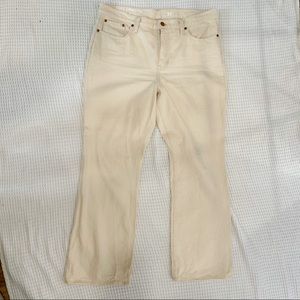 J. Crew bootcut cream jeans